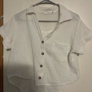 Altar'd State Cream Textured Top